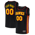 tuec Custom A.Hawks Black Fast Break Replica Jerseys - Statement Edition