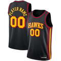 tuec Custom A.Hawks  Black Swingman Jerseys - Statement Edition