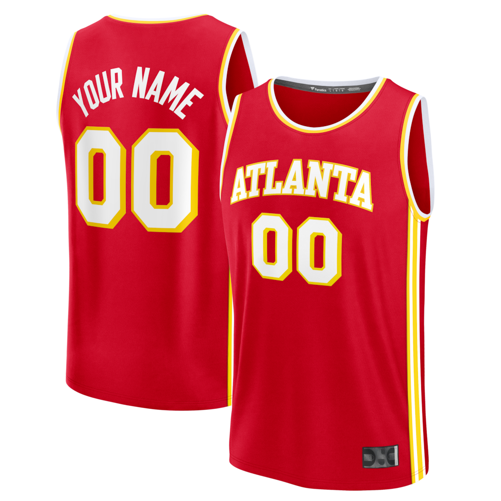 tuec Custom A.Hawks Red Fast Break Jerseys - Icon Edition