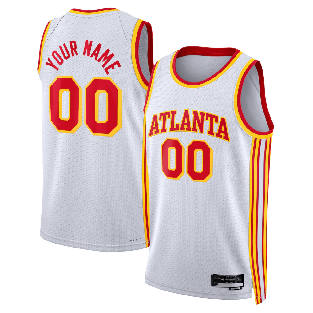 tuec Custom A.Hawks White Swingman Jerseys - Association Edition