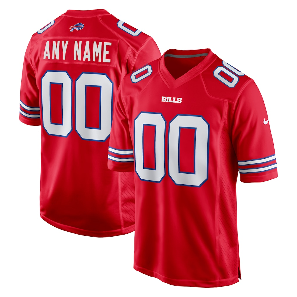 Tuec Custom B.Bills Red Alternate Game Stitched Jerseys