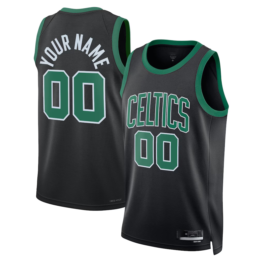 tuec Custom B.Celtics Black 2022-23 Swingman Jerseys - Statement Edition