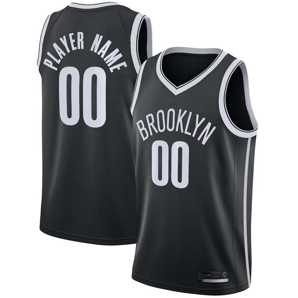 tuec Custom B.Nets Black 202021 Swingman Jerseys - Icon Edition