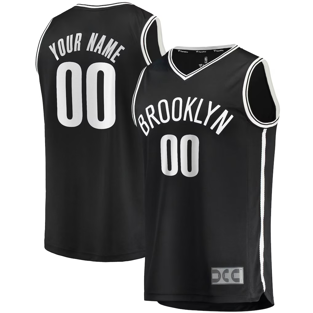 tuec Custom B.Nets Black Fast Break Replica Jerseys - Icon Edition