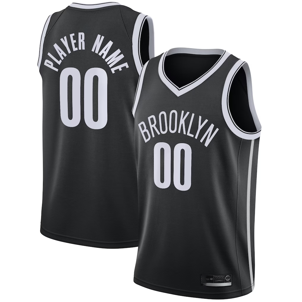 tuec Custom B.Nets Black Swingman Custom Jerseys - Icon Edition