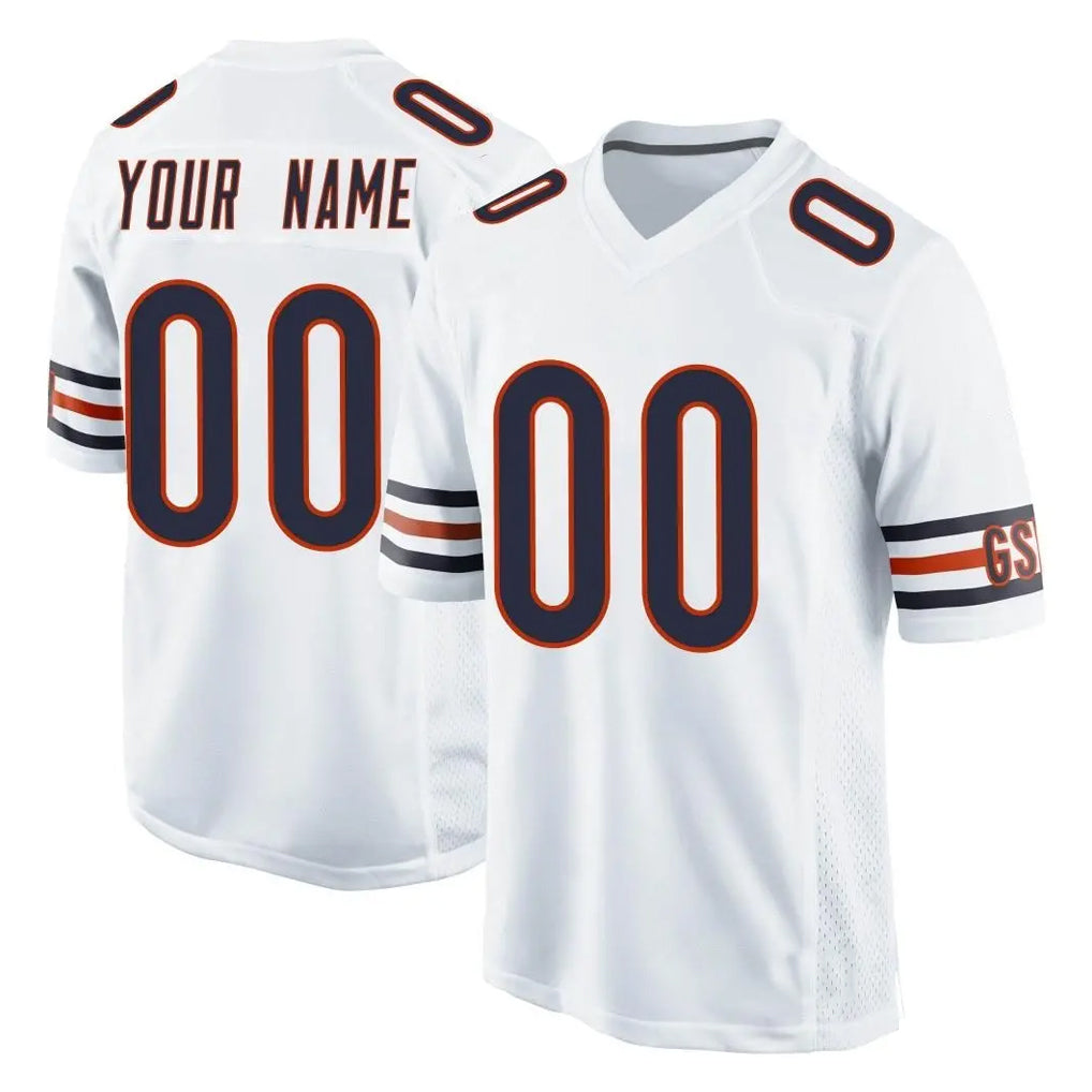 Tuec Custom C.Bears White Home Game Any Name & Numbers Stitched Jerseys