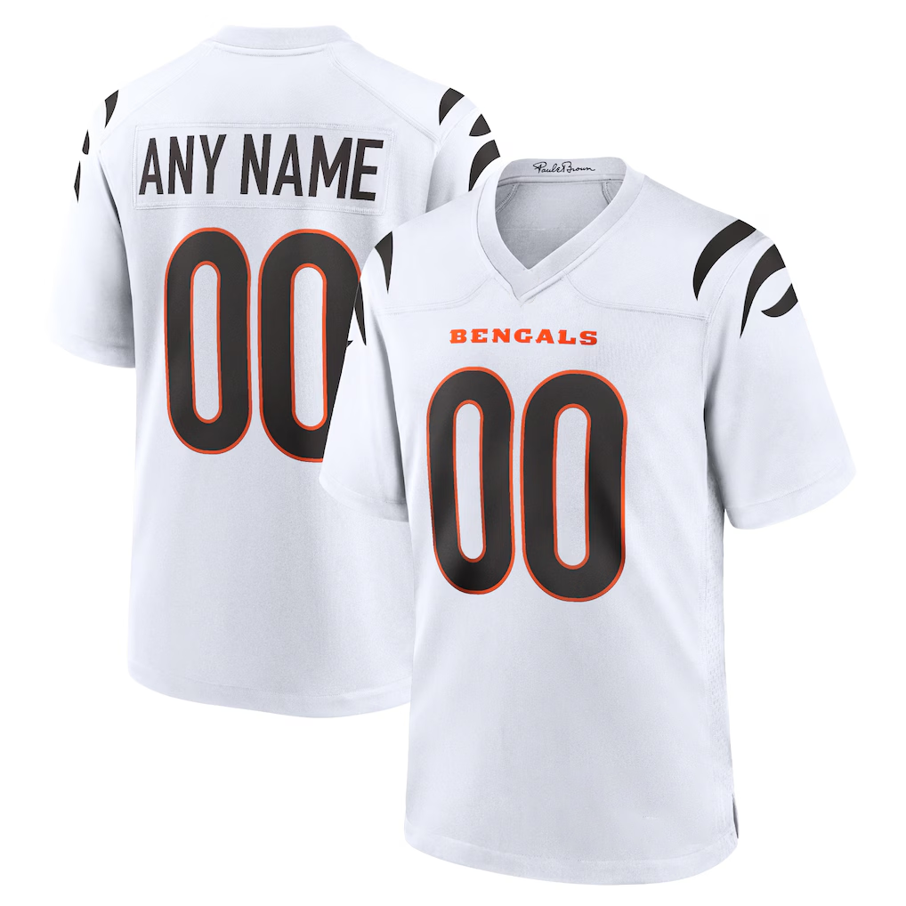 Tuec Custom C.Bengals White Game Stitched Jerseys