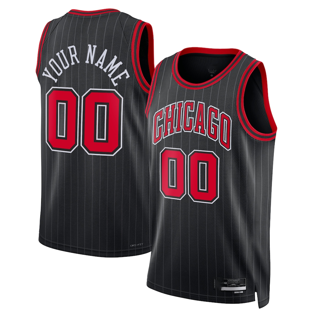 tuec Custom C.Bulls Black 2022-23 Swingman Jerseys - Statement Edition