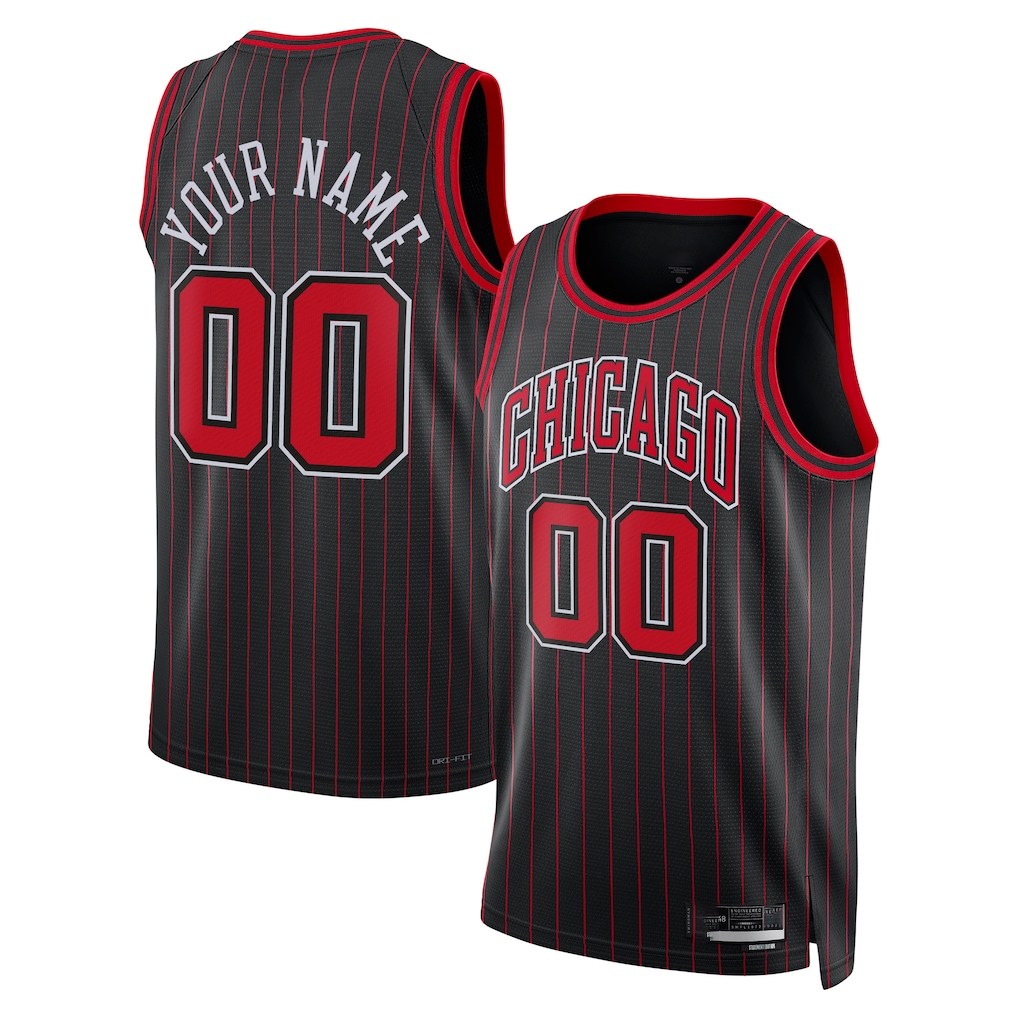 tuec Custom C.Bulls Black Swingman Jerseys - Statement Edition