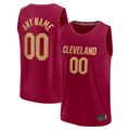 tuec Custom C.Cavaliers Wine Fast Break Jerseys - Icon Edition