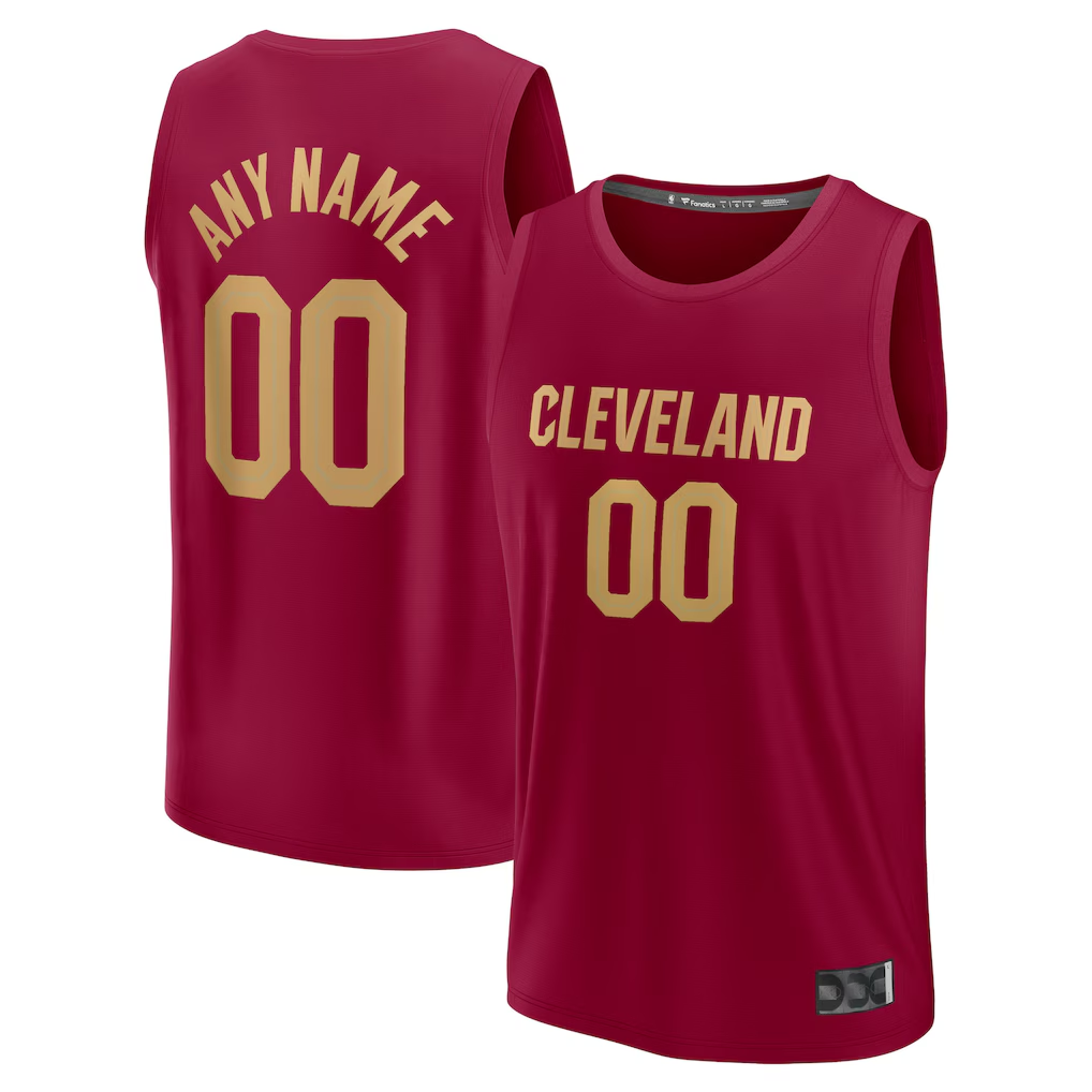 tuec Custom C.Cavaliers Wine Fast Break Jerseys - Icon Edition