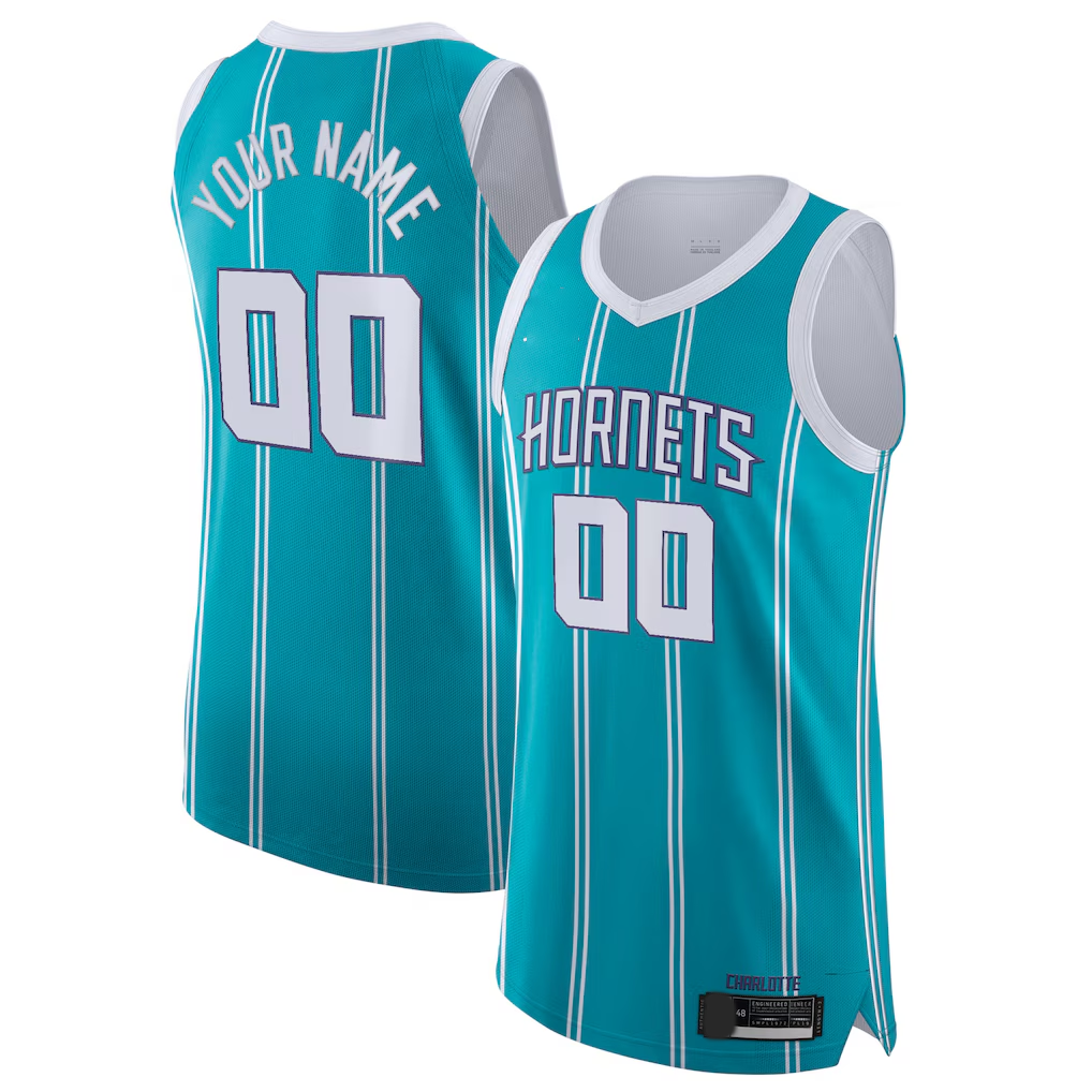 tuec Custom C.Hornets  Teal 202021 Authentic Jerseys - Icon Edition