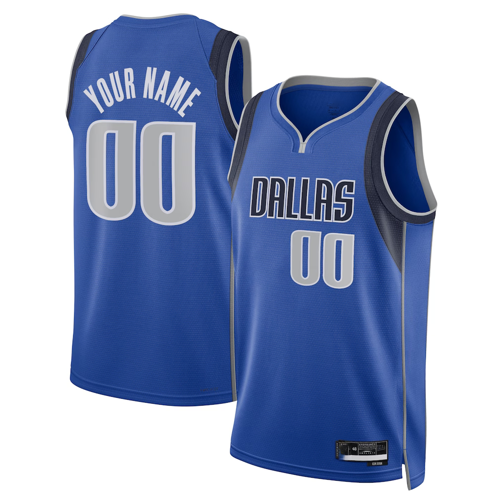 tuec Custom D.Mavericks Blue Swingman Jerseys - Icon Edition