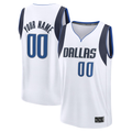 tuec Custom D.Mavericks White Fast Break Jerseys - Association Edition