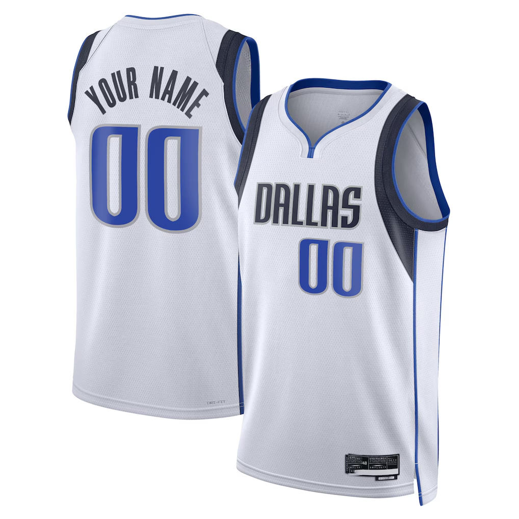 tuec Custom D.Mavericks White Swingman Jerseys - Association Edition