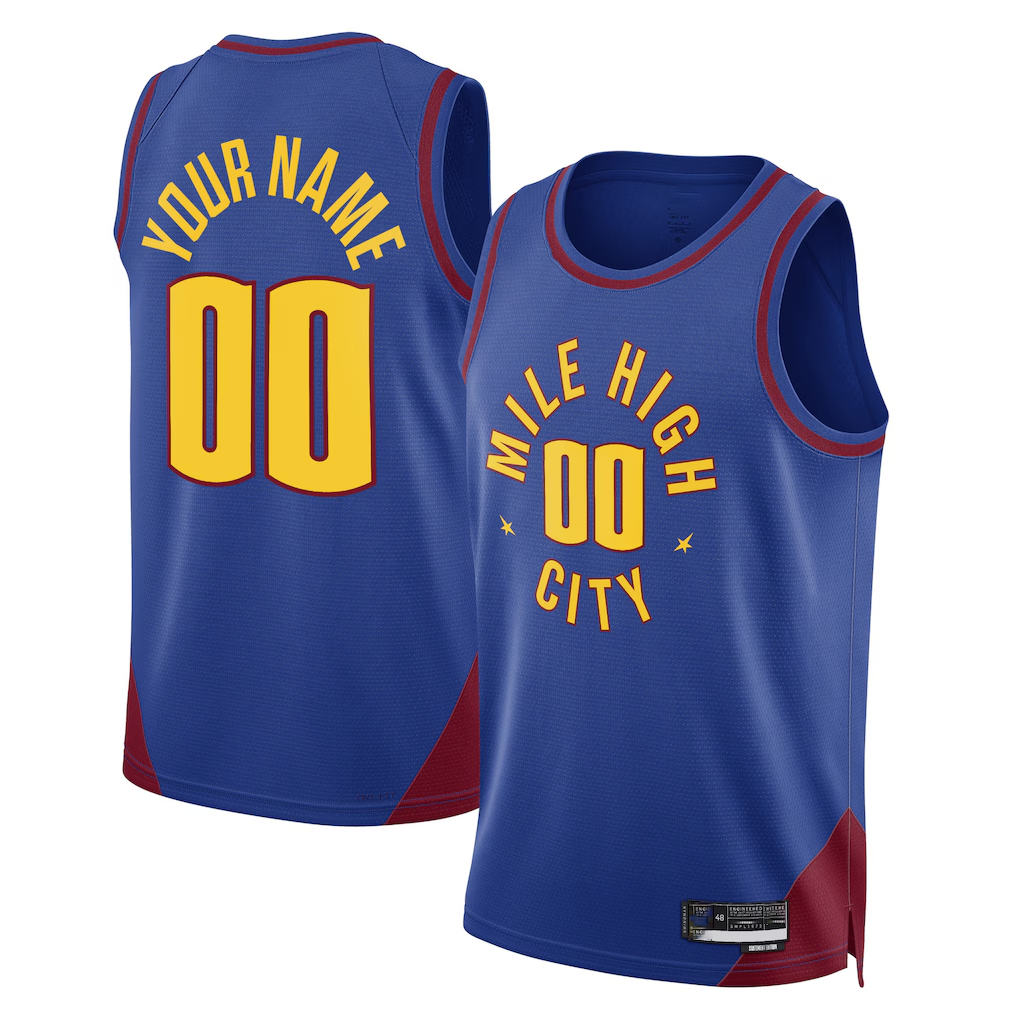 tuec Custom D.Nuggets Blue 2022-23 Swingman Jerseys - Statement Edition