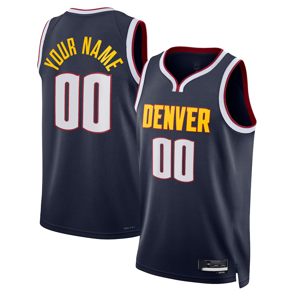 tuec Custom D.Nuggets Navy Swingman Jerseys - Icon Edition