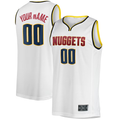 tuec Custom D.Nuggets White Fast Break Replica Jerseys - Association Edition