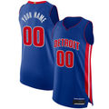 tuec Custom D.Pistons Blue Authentic Jerseys - Icon Edition