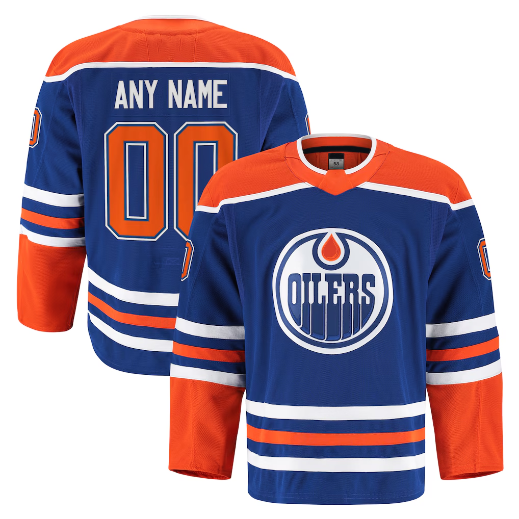 Tuec Custom E.Oilers Royal Home Authentic Pro Jerseys