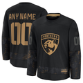 Tuec Custom F.Panthers Black 2024 Military Appreciation Custom Practice Jerseys