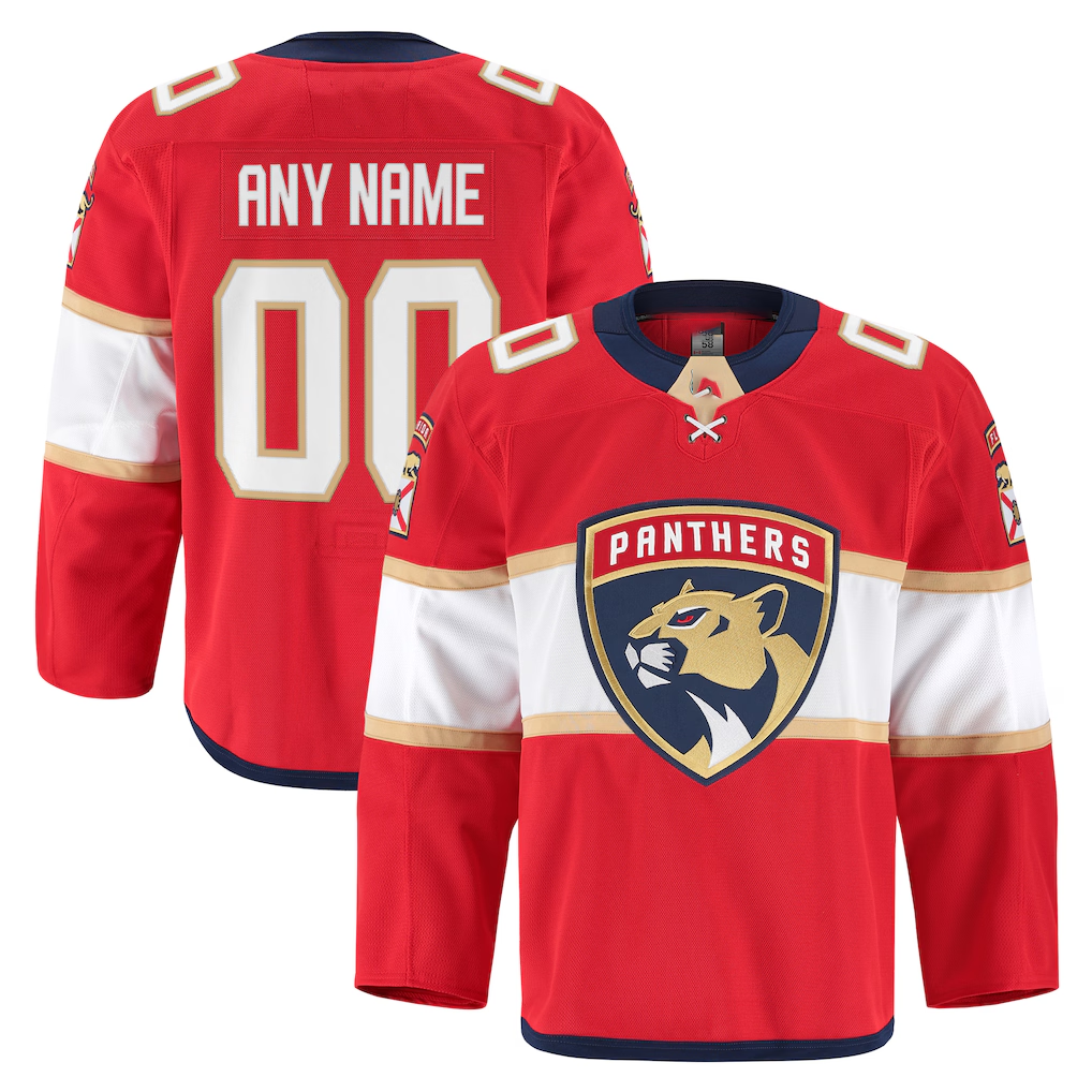 Tuec Custom F.Panthers Red Home Authentic Pro Jerseys