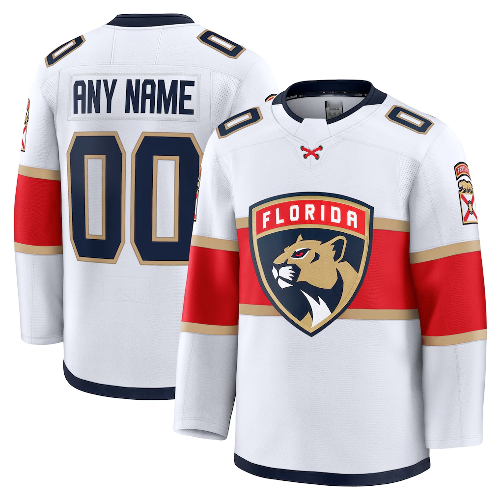 Tuec Custom F.Panthers White Away Premium Jerseys