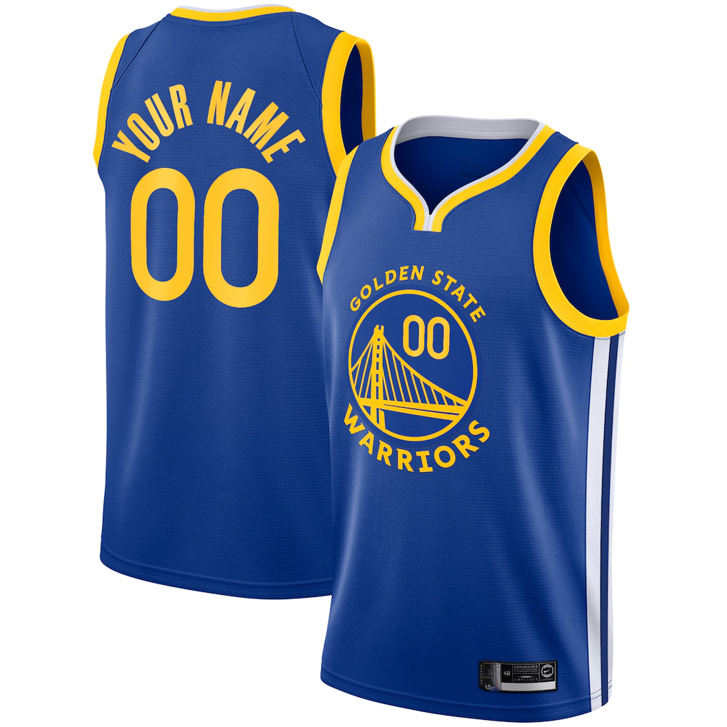 tuec Custom G.State Warriors Royal 2019-20 Swingman Jerseys - Icon