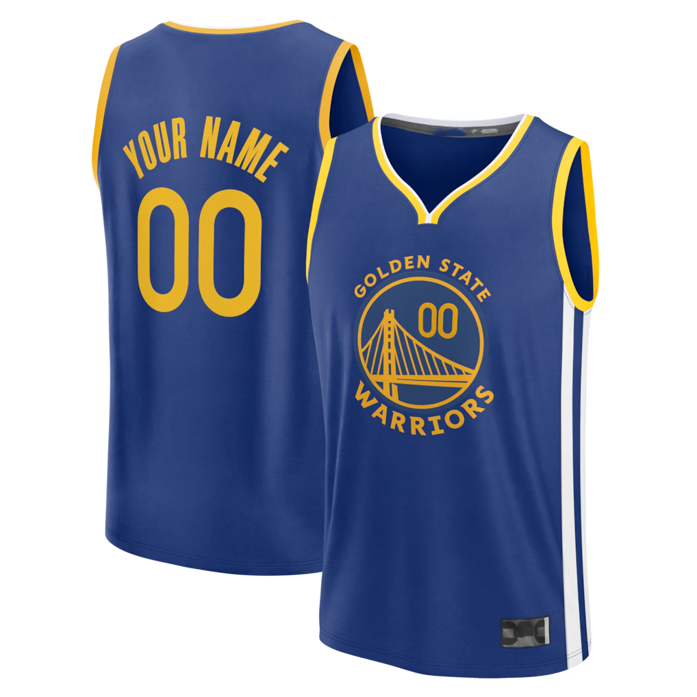 tuec Custom G.State Warriors Royal Fast Break Jerseys - Icon Edition