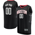 tuec Custom H.Rockets Black Fast Break Replica Stitched Jerseys-Statement Edition