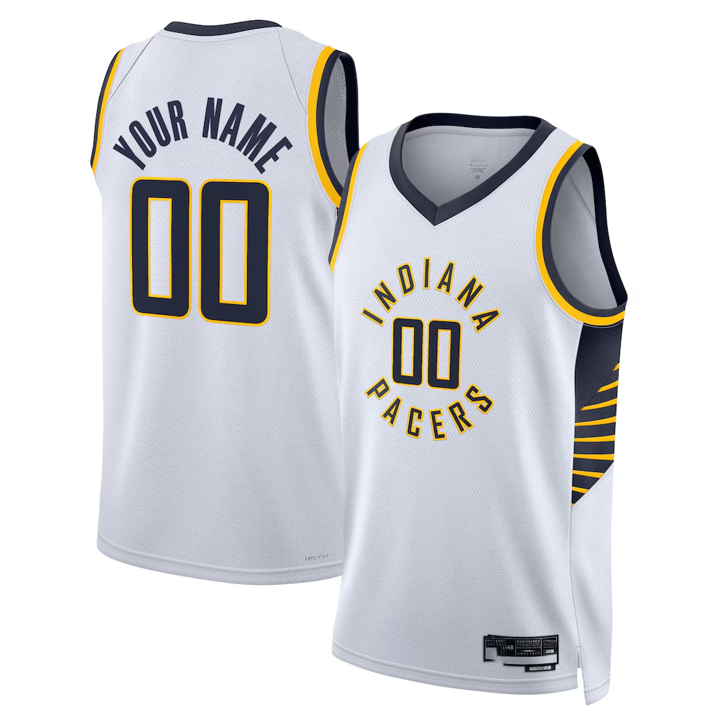 tuec Custom I.Pacers White Swingman Jerseys - Association Edition