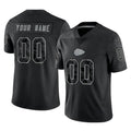 tuec Custom KC.Chiefs Black Limited Reflective Game Any Name & Numbers Stitched Jerseys