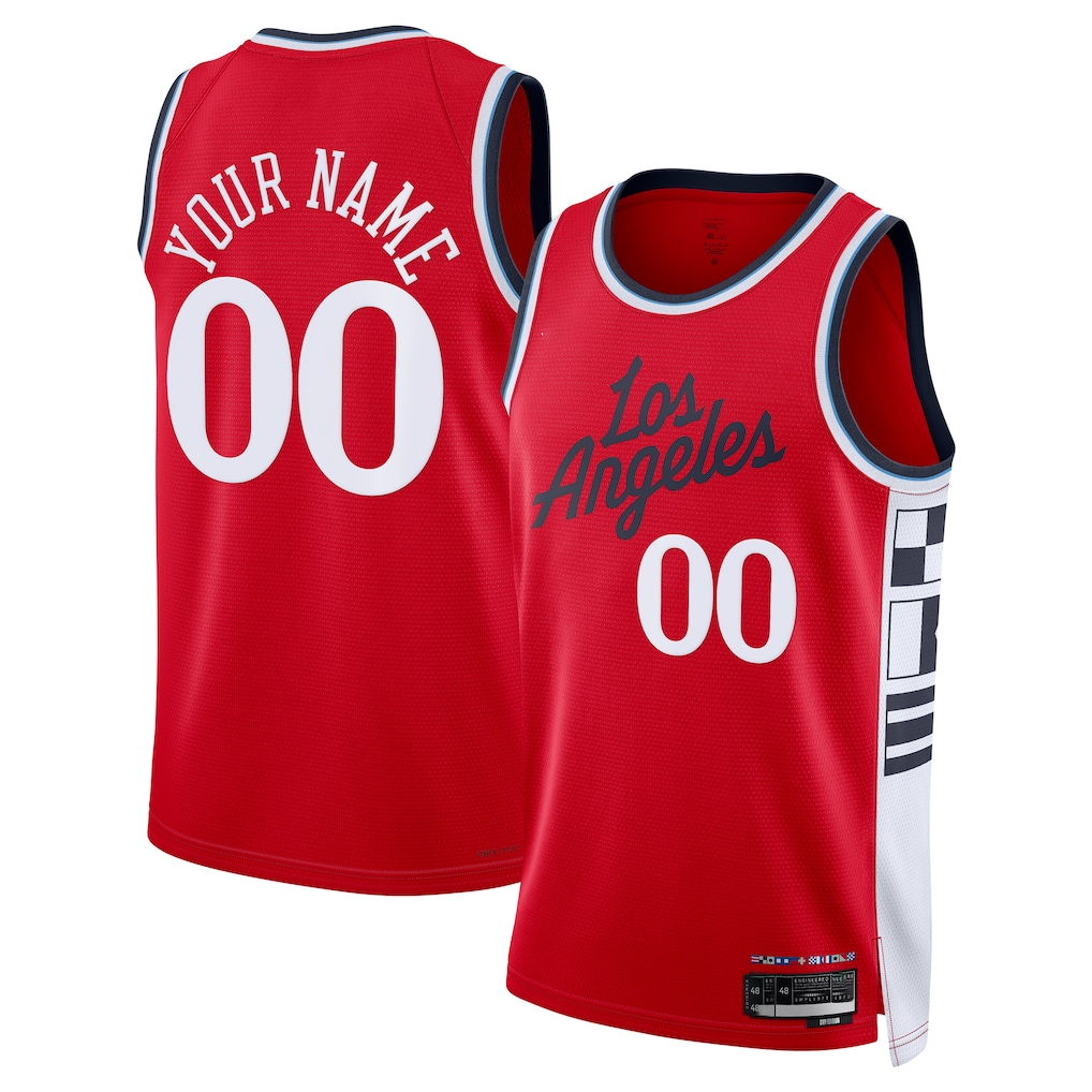 tuec Custom L.Clippers Red 2024-2025 Swingman Stitched Jerseys - Statement Edition