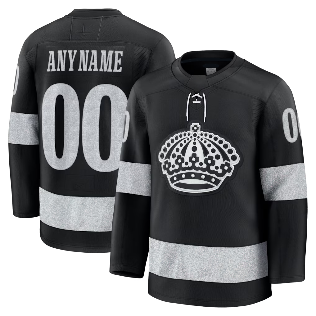 Tuec Custom LA.Kings Black Alternate Premium Jerseys