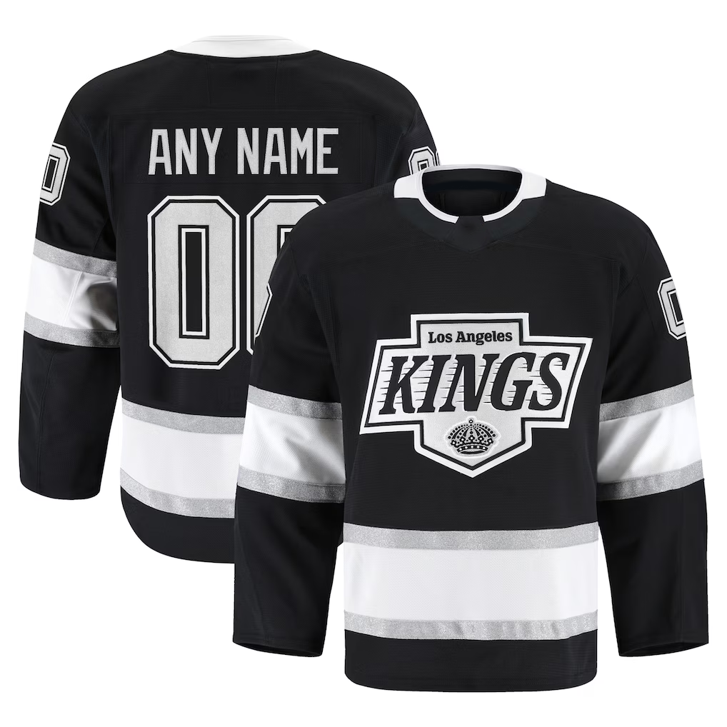 Tuec Custom LA.Kings Black Home Authentic Pro Jerseys