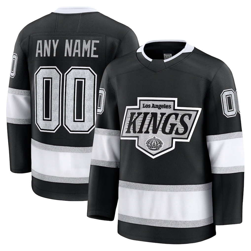 Tuec Custom LA.Kings Black Home Premium Jerseys