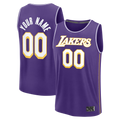 tuec Custom LA.Lakers Purple Fast Break Stitched Jerseys - Icon Edition