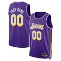tuec Custom LA.Lakers Purple Swingman Stitched Jerseys - Statement Edition