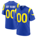 tuec Custom LA.Rams Royal Game Stitched Jerseys
