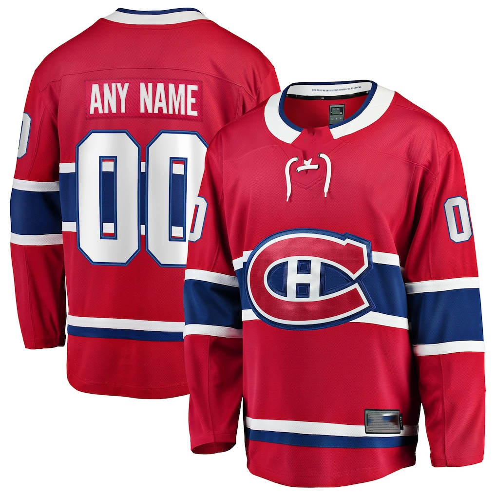 Tuec Custom M.Canadiens Red Home Breakaway Jerseys