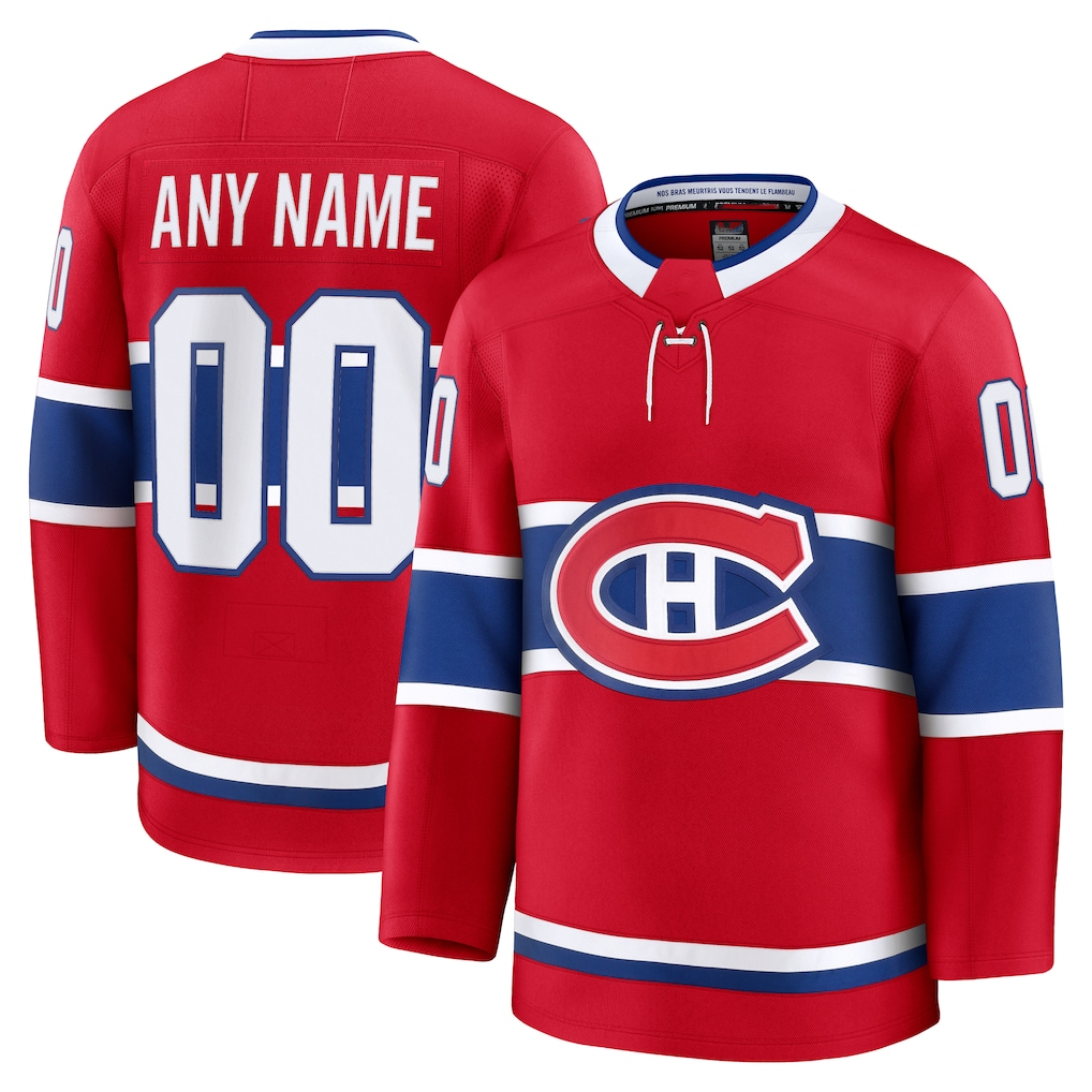 Tuec Custom M.Canadiens Red Home Premium Jerseys