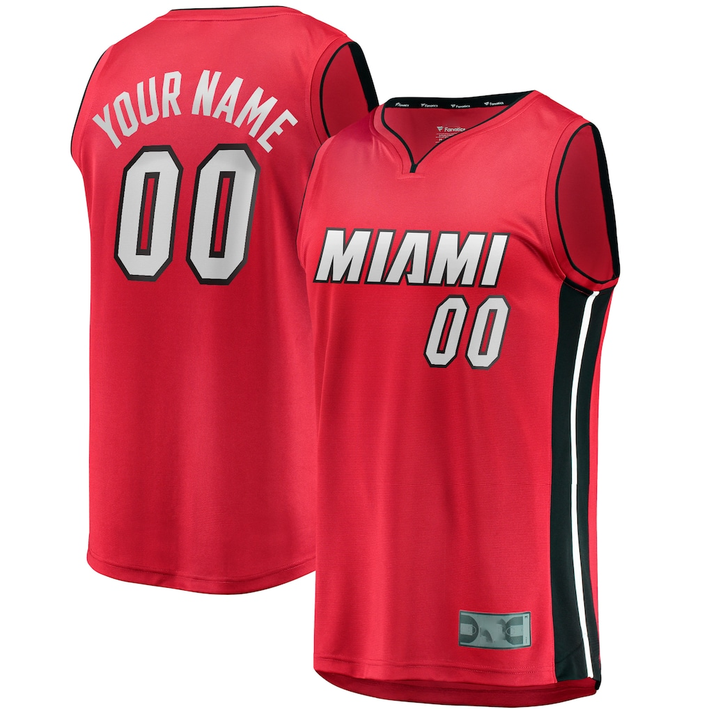 tuec Custom M.Heat Red Fast Break Jerseys - Statement Edition