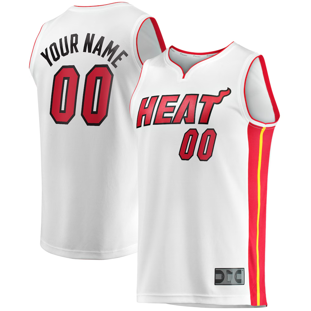 tuec Custom M.Heat White Fast Break Replica Jerseys - Association Edition