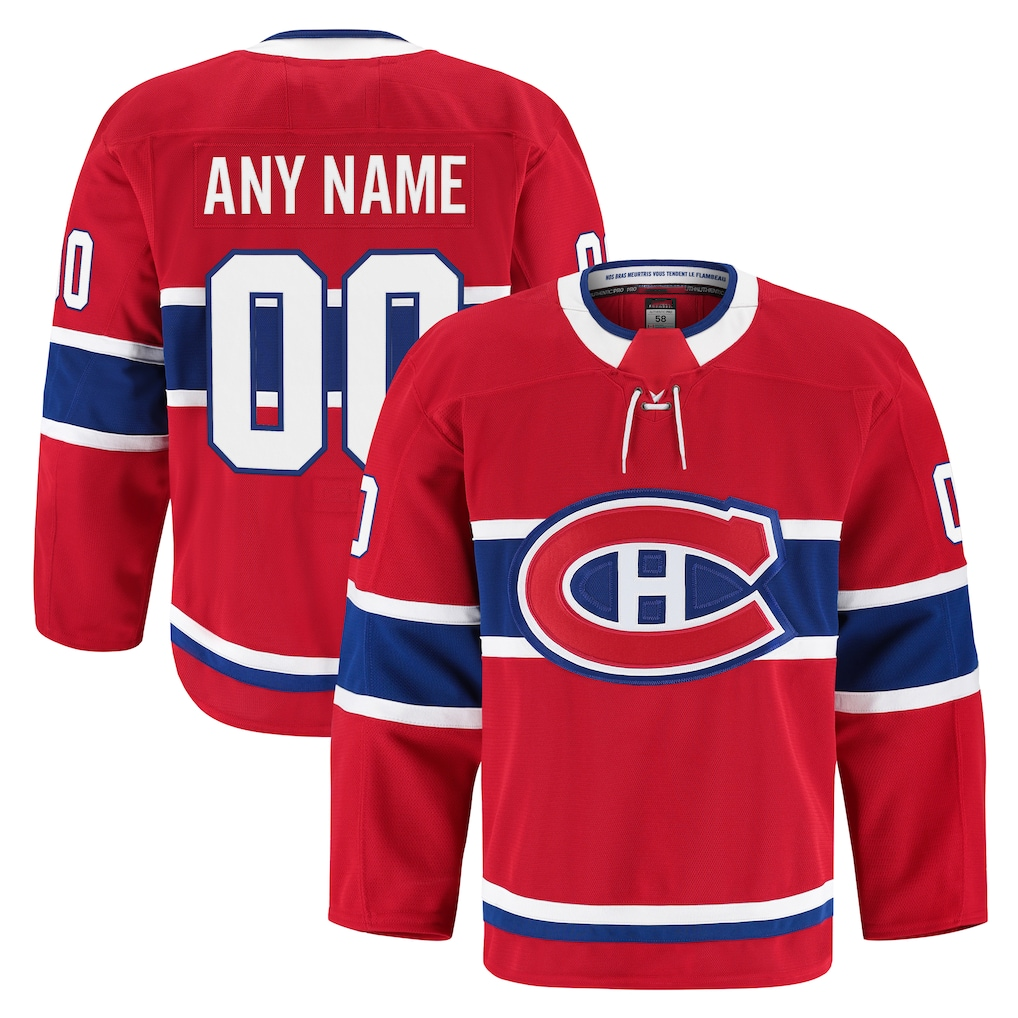 Tuec Custom Montreal Canadiens Red Home Authentic Pro Jerseys
