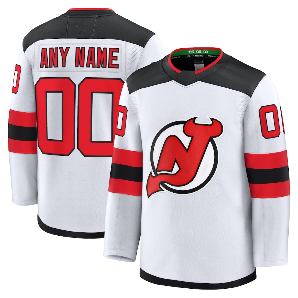 Tuec Custom N.Jersey Devils White Away Premium Jerseys