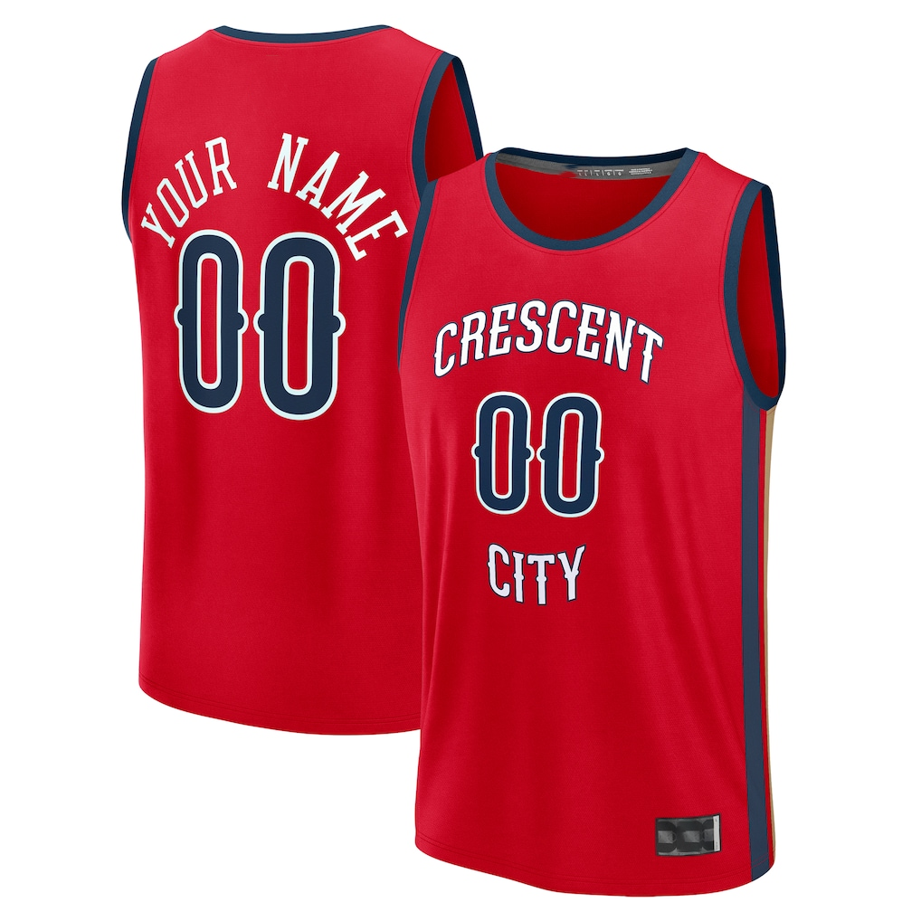 tuec Custom NO.Pelicans Red Fast Break Stitched Jerseys- Statement Edition