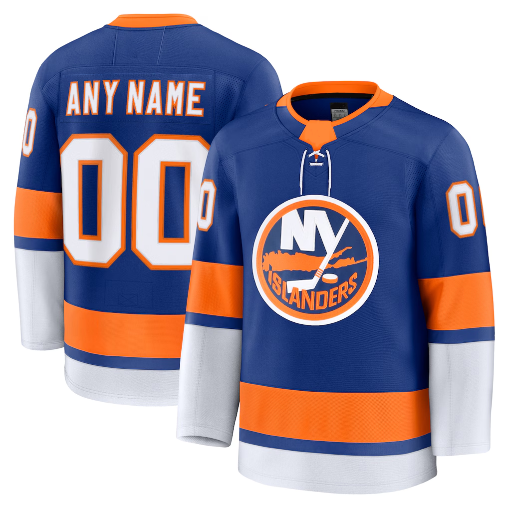 Tuec Custom NY.Islanders Royal Home Premium Jerseys