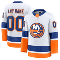 Tuec Custom NY.Islanders White Away Premium Jerseys