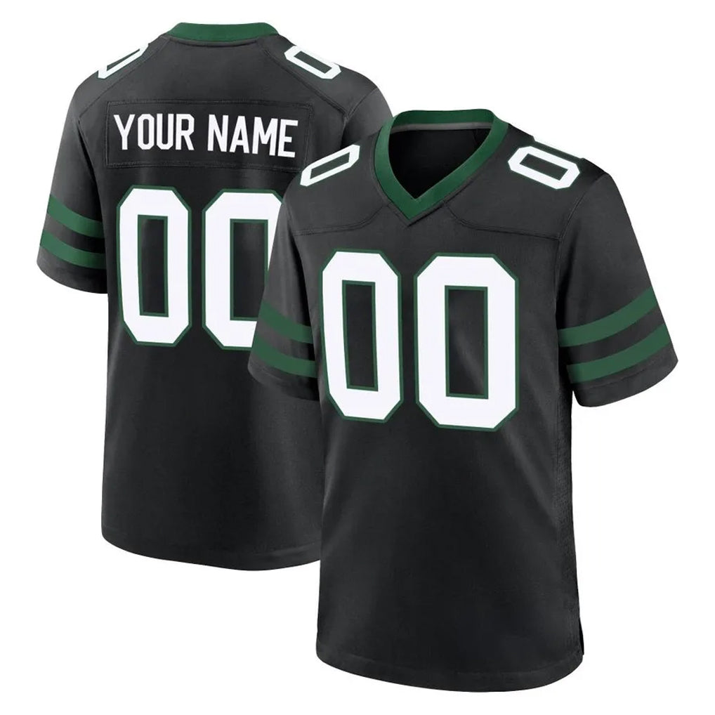 Tuec Custom NY.Jets Black Legacy Home Game Any Name & Numbers Stitched Jerseys