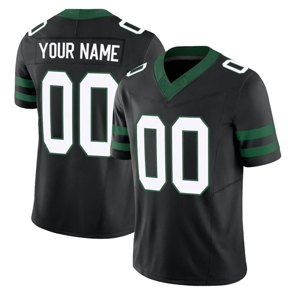Tuec Custom NY.Jets Black Limited Legacy Vapor F.U.S.E. Home Game Any Name & Numbers Stitched Jerseys